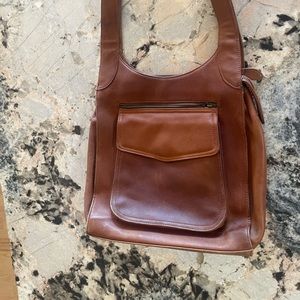 Vintage purse- Fossil Brown Leather Messenger Bag 75082
